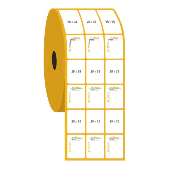 25mm x 35mm 3'lü Ayrık Vellum Etiket