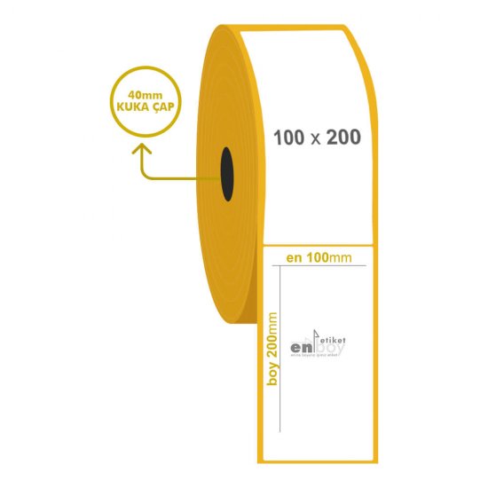 100mm x 200mm Vellum Etiket