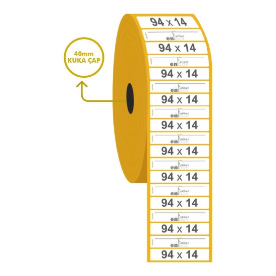 94mm x 14mm Vellum Etiket