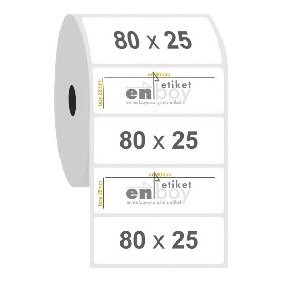 80mm x 25mm Fastyre Etiket