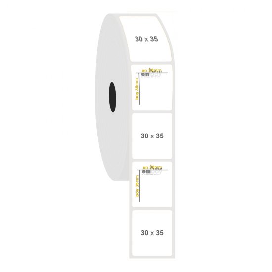30mm x 35mm PP Şeffaf Etiket
