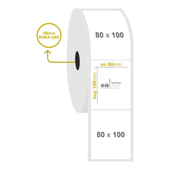 80mm x 100mm PP Şeffaf Etiket