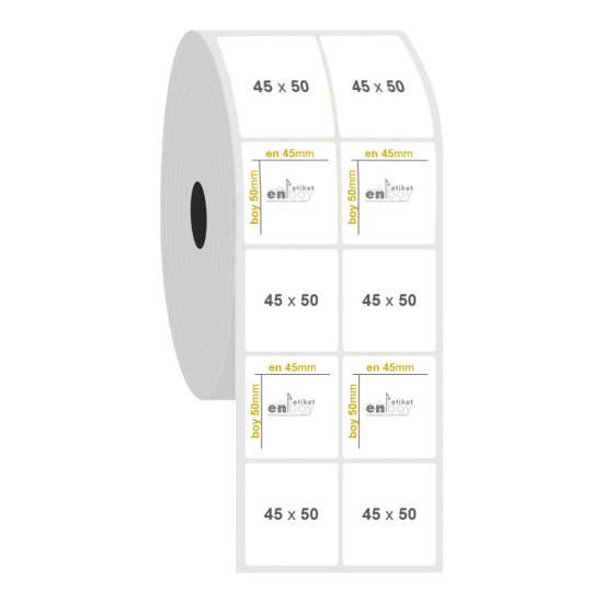 45mm x 50mm 2'li Ayrık Silvermat Etiket