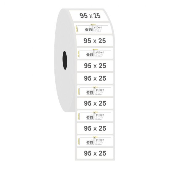 95mm x 25mm PP Opak Etiket