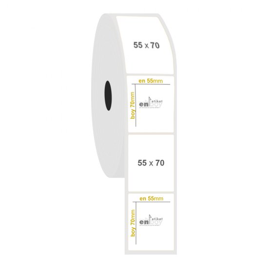 55mm x 70mm PP Şeffaf Etiket