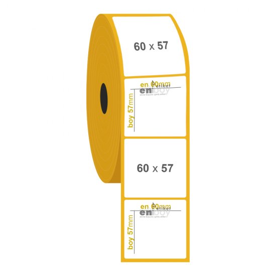 60mm x 57mm Vellum Etiket