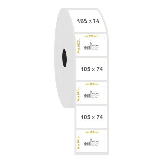 105mm x 74mm PP Opak Etiket