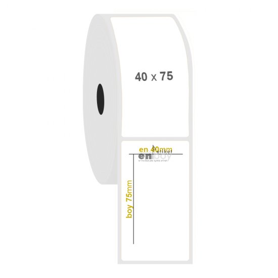 40mm x 75mm PP Opak Etiket