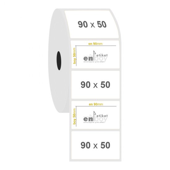 90mm x 50mm PP Şeffaf Etiket