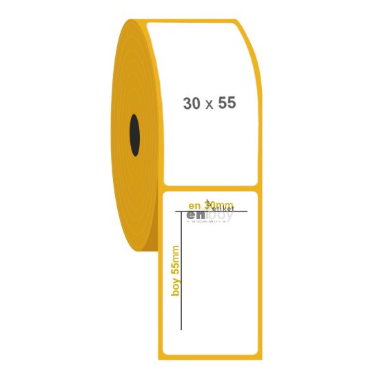 30mm x 55mm Vellum Etiket
