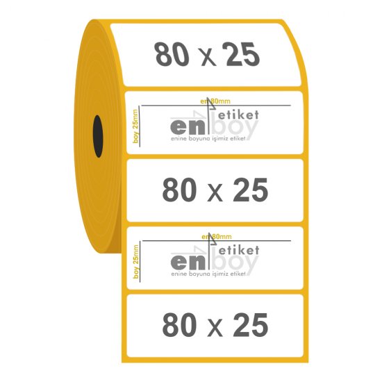 80mm x 25mm Vellum Etiket