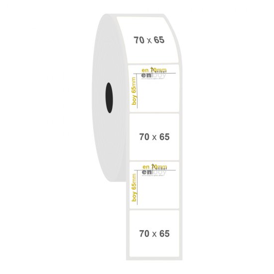 70mm x 65mm PP Şeffaf Etiket