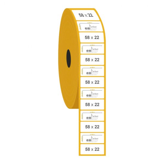 58mm x 22mm Kuşe Etiket