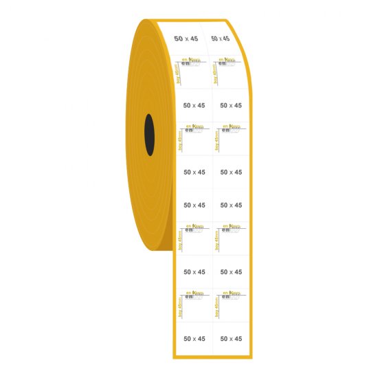 50mm x 45mm 2'li Bitişik Vellum Etiket