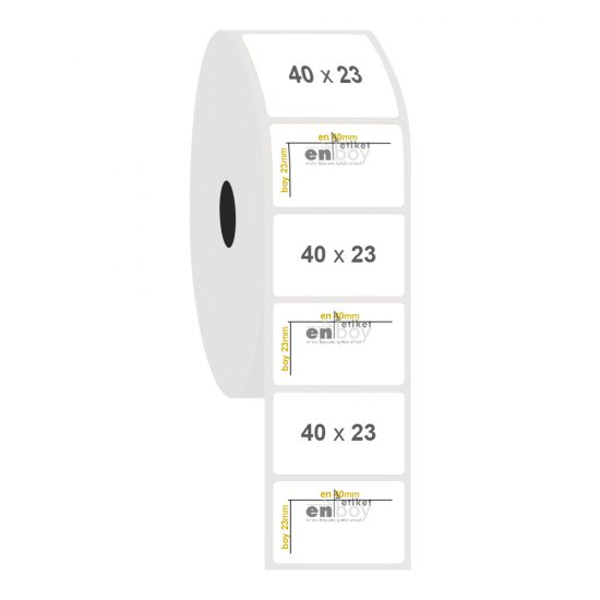 40mm x 23mm PP Opak Etiket