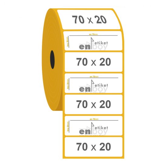 70mm x 20mm Vellum Etiket