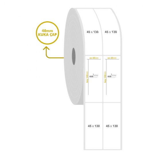45mm x 130mm 2'li Fastyre Etiket