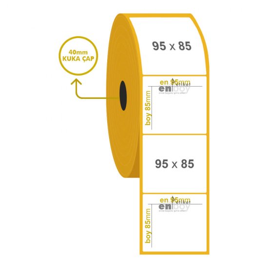 95mm x 85mm Vellum Etiket