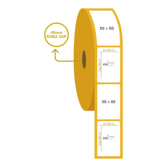 50mm x 80mm Vellum Etiket