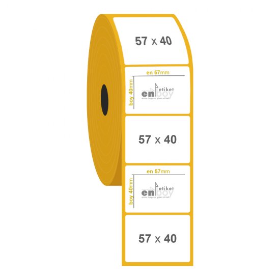 57mm x 40mm Vellum Etiket