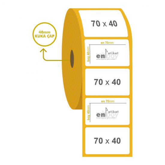 70mm x 40mm Vellum Etiket