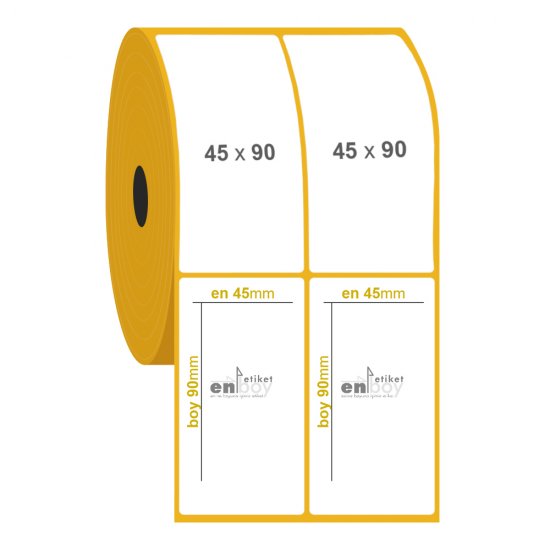 45mm x 90mm 2'li Ayrık Vellum Etiket
