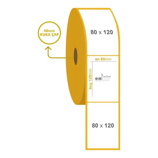80mm x 120mm Vellum Etiket