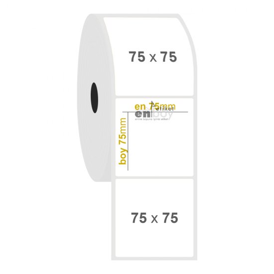 75mm x 75mm PP Şeffaf Etiket