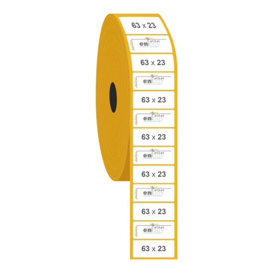 63mm x 23mm Lamine Termal Etiket