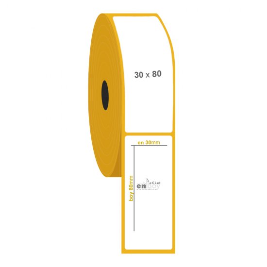 30mm x 80mm Vellum Etiket