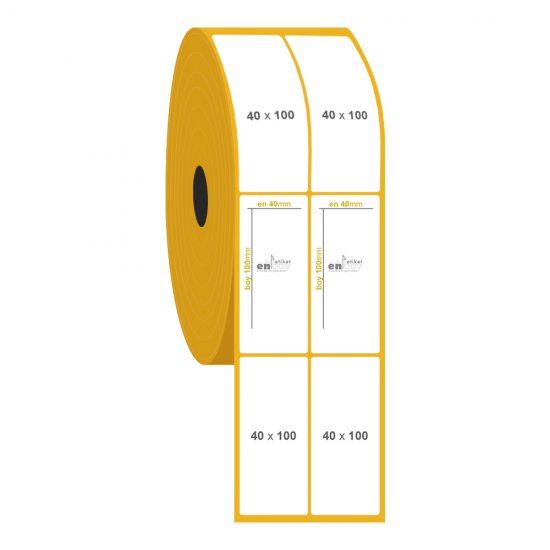 40mm x 100mm 2'li Ayrık Termal Etiket