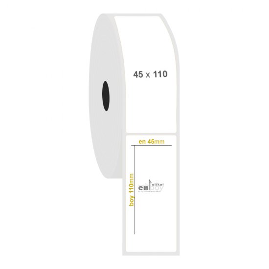 45mm x 110mm PP Şeffaf Etiket